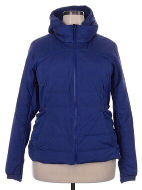 Lululemon Down for It All Jacket blue Size- 18 hooded hike run  pickleball